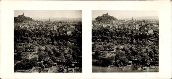 Stereo photo Siegburg in the Rhine Sieg district, total view