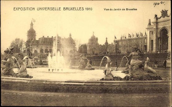Set von 83 Ansichtskarten, Brüssel Weltausstellung 1910