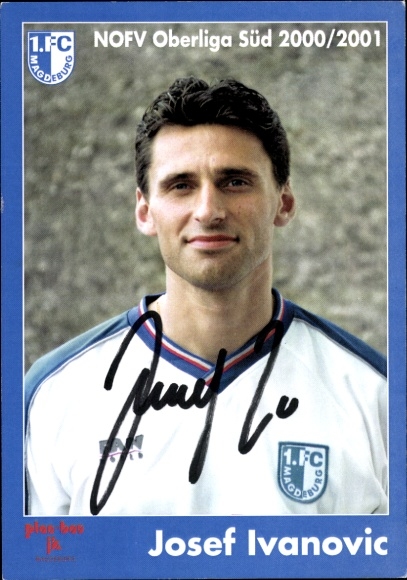 Autogrammkarte Fußballer Josef Ivanovic, 1. FC Magdeburg, Autogramm