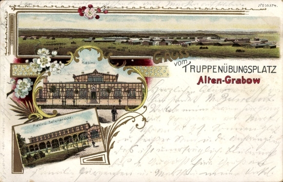 Litho Altengrabow Möckern in Sachsen Anhalt, Truppenübungsplatz, Casino