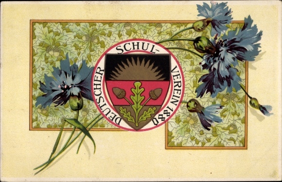 PC German School Association 1880, coat of arms, cornflowers