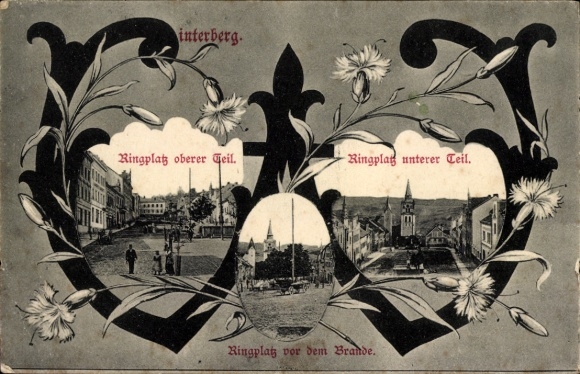 Letters Postcard Vimperk Winterberg Bohemian Forest South Bohemia, Ringplatz