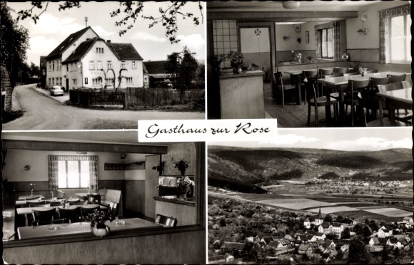 Postcard Boxtal Freudenberg am Main, Gasthof zur Rose, place