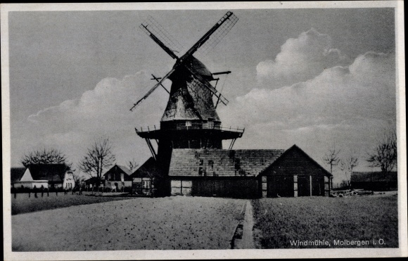 Ak Molbergen in Niedersachsen, Windmühle