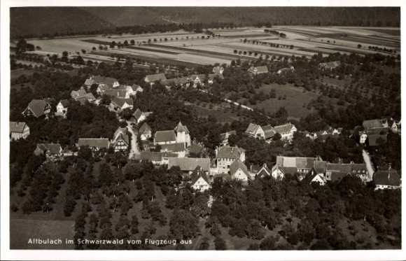 Postcard Altbulach Neubulach in the Black Forest, aerial photograph