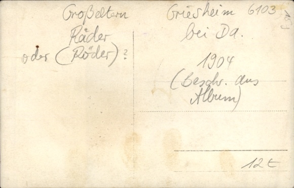 Photo Postcard Griesheim near Darmstadt, home of the Röder family