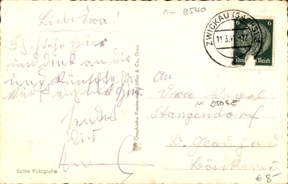 Postcard Zwickau in Saxony, Main Station, Monument of Labor
