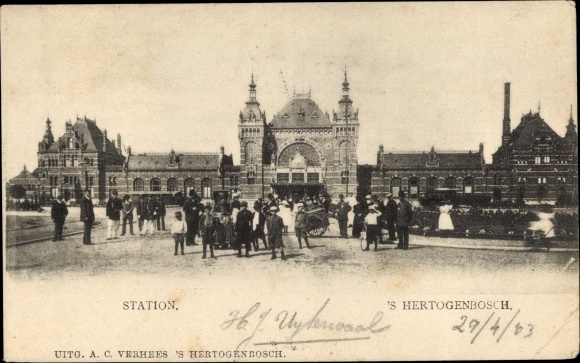 Postcard &#39;s Hertogenbosch North Brabant Netherlands, Station