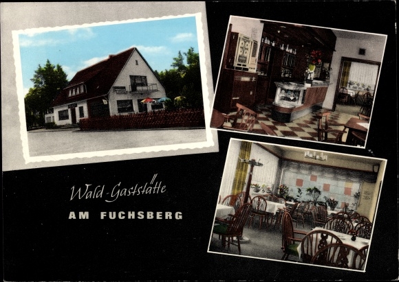 Ak Klosterseelte Kirchseelte in Nedersaksen, bosrestaurant op de Fuchsberg, eigenaar Hans Mathè