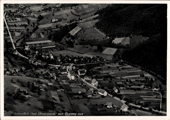 Postcard Oberwolfach in the Black Forest, aerial photograph