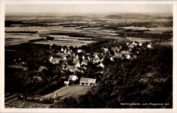 Postcard Nellingsheim Neustetten in Württemberg, aerial photograph