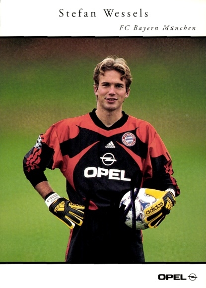 Autogrammkarte Stefan Wessels, FC Bayern München, Opel, Autogramm