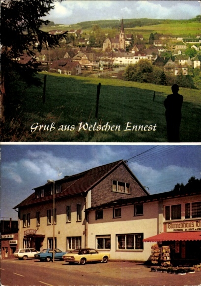 Postcard Welschen Ennest Kirchhundem in the Sauerland, general view, Hotel Höfer