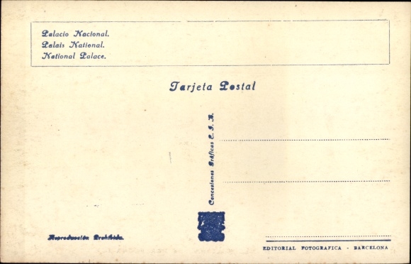 Ansichtkaart Barcelona Catalonië, Exposition International 1929, Palau Nacional