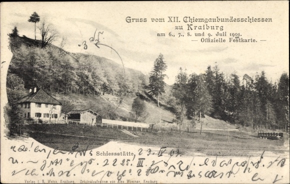 PC Kraiburg am Inn Upper Bavaria, XII Chiemgau federal shooting 1901, shooting range