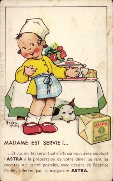 Artist PC Mallet, Beatrice, advertising, Astra Margarine