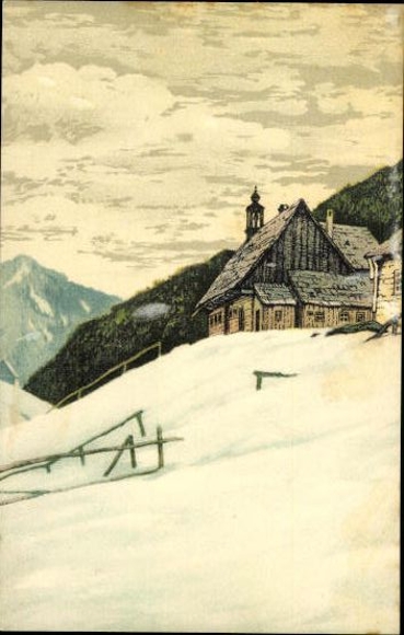 Set of 10 PCs in envelope, Friedrich Iwan, Giant Mountains Series 2