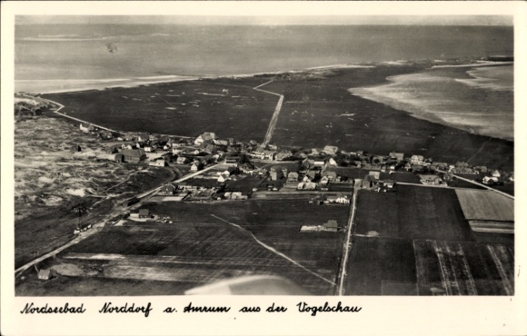 Postcard Norddorf on Amrum North Friesland, bird's eye view