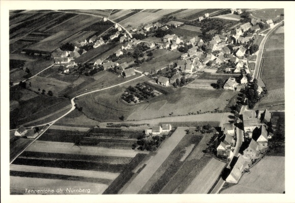 Ak Tennenlohe Erlangen in Mittelfranken Bayern, Fliegeraufnahme