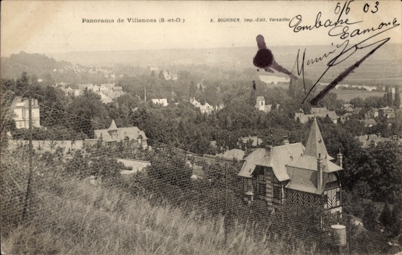 Postcard Villennes sur Seine Yvelines, panorama