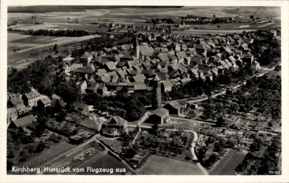 Postcard Kirchberg im Hunsrück, aerial photograph