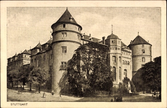 Postcard Stuttgart in Württemberg, Old Castle