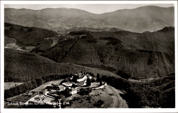 Postcard Obereggenen Schliengen in the Black Forest, Bürgeln Castle, aerial photograph
