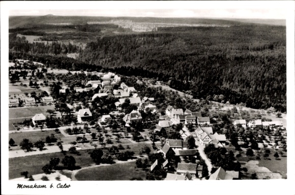 Ak Monakam Bad Liebenzell im Schwarzwald, Fliegeraufnahme