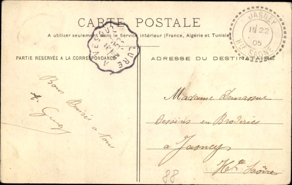Postcard La Chapelle aux Bois Lothringen Vosges, The Train Station