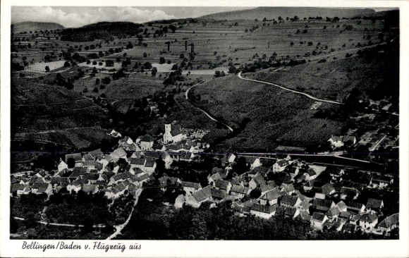 Postcard Bad Bellingen in Baden, aerial photograph