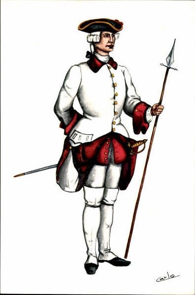 17 alte Ak mit Beiheft Uniformen des spanischen Militärs