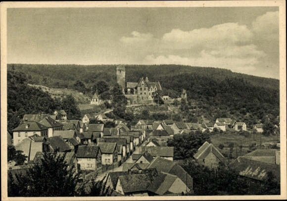 Postcard Kransberg Usingen in the Taunus Hesse, Schlosskaffee Cransberg, panorama