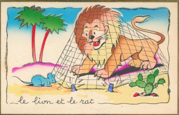 Ak Der Löwe und die Ratte, Kaktus