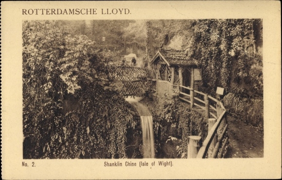 Postcard Shanklin Isle of Wight England, Shanklin Chine, Rotterdamsche Lloyd