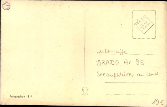 Postcard Arado Ar 95 multipurpose seaplanes, Luftwaffe