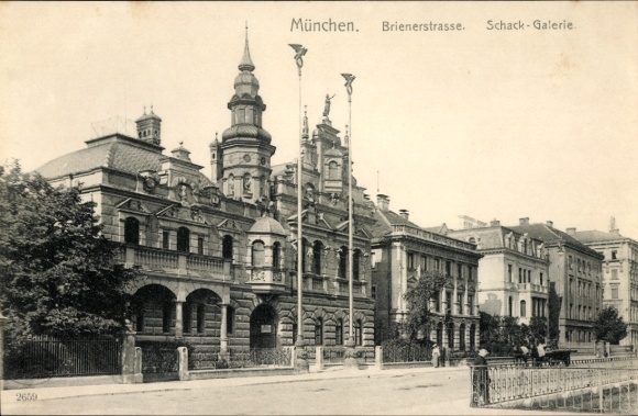 Postcard Munich, Brienerstraße, Schack Gallery