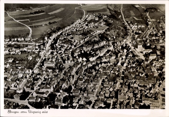 Ak Ebingen Albstadt in Württemberg, Fliegeraufnahme