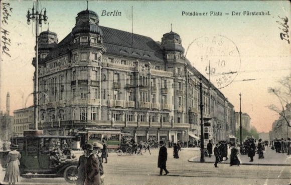 Postcard Berlin Mitte, Hotel Der Fürstenhof, Potsdamer Platz