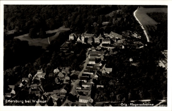 Postcard Ettersburg in Thuringia, aerial photograph