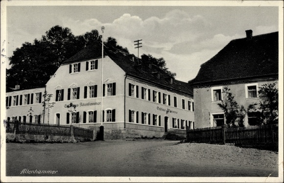Ak Altenhammer Flossenbürg in der Oberpfalz Bayern, Gasthaus, Außenansicht von der Straße