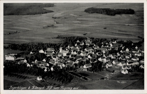 Ak Ingerkingen Schemmerhofen in Württemberg, Fliegeraufnahme