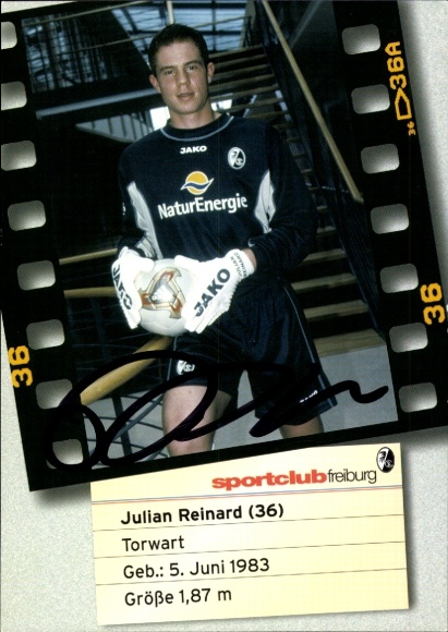 Autogrammkarte Fußballer Julian Reinard, SC Freiburg, Autogramm