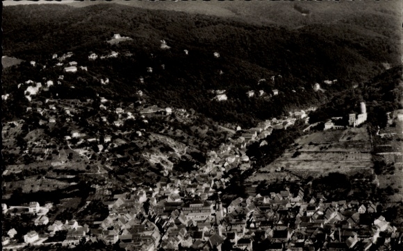 Ak Schriesheim an der Bergstraße, Fliegeraufnahme, Berggaststätte Schauinsland
