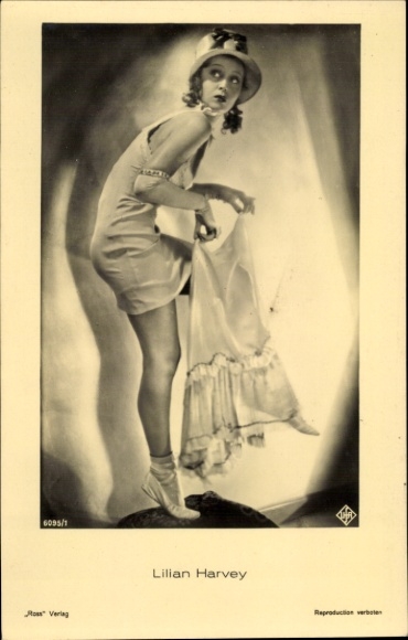 Ak-actrice Lilian Harvey, portret