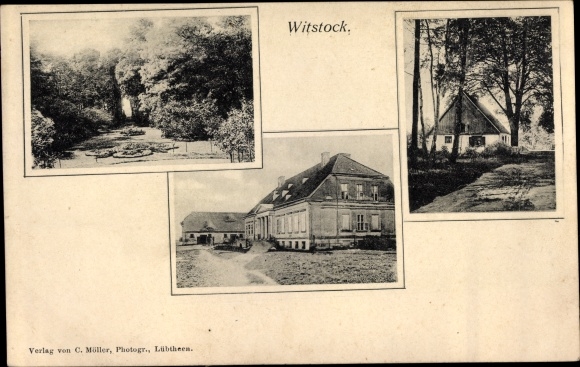 KP Witstock Wietstock Altwigshagen na Pomorzu Zachodnim, dwór, parki, zabudowa mieszkalna