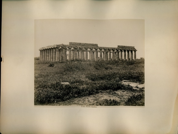 Photo from 1880, Paestum Pesto Campagnia, Basilica