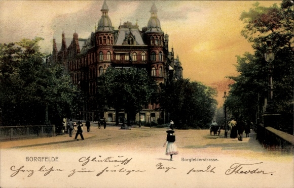 Ansichtkaart Hamburg Mitte Borgfelde, Borgfelderstrasse