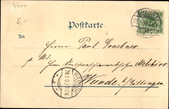 Lithografie Lutherstadt Wittenberg, Dr. Maarten Luther, Lutherkamer, Luthereik, Lutherkath