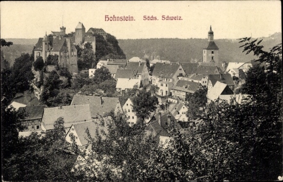 Ak Hohnstein Sächsische Schweiz, Gesamtansicht