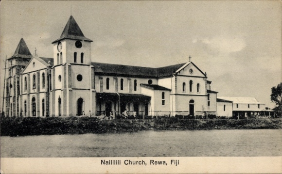 Postcard Rewa Fiji, Naililili Church